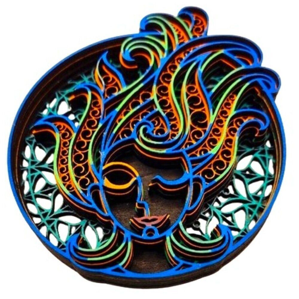Virgo Zodiac Sign Layered Design  Refrigerator magnet.